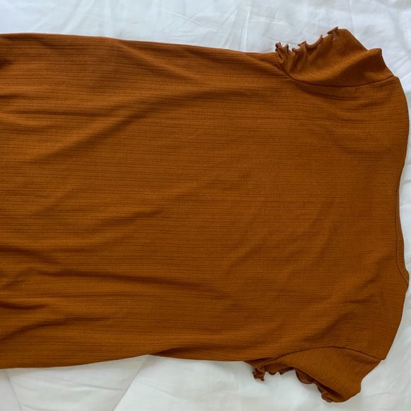 Madewell Ribbed Tee - Rust - Picture 3 of 3
